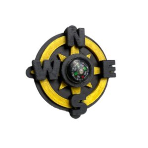 Arganel Bússola Preto c/amarelo - 3D