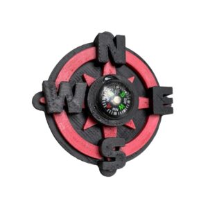 Arganel Bússola Preto c/vermelho - 3D