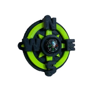 Arganel Bússola Preto c/verde - 3D