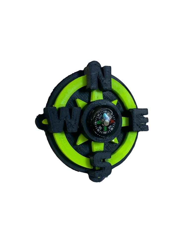 Arganel Bússola Preto c/verde - 3D