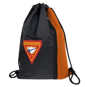 Sacochila D1 Bordada - Preto c/laranja