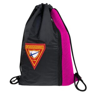 Sacochila D1 Bordada - Preto c/rosa
